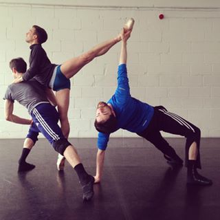 Madame Butterfly workshop with dancers Owen Thorne and Mark Kelly. Photo DeNada company